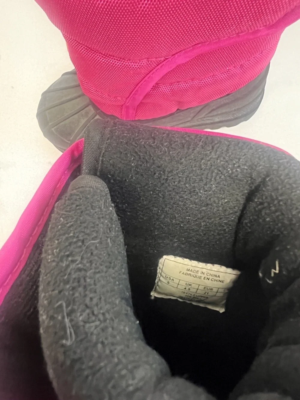 Polo Ralph Lauren Toddler Girls Pink Rain Snow Ski Boots Size 5C Fleece Lined
